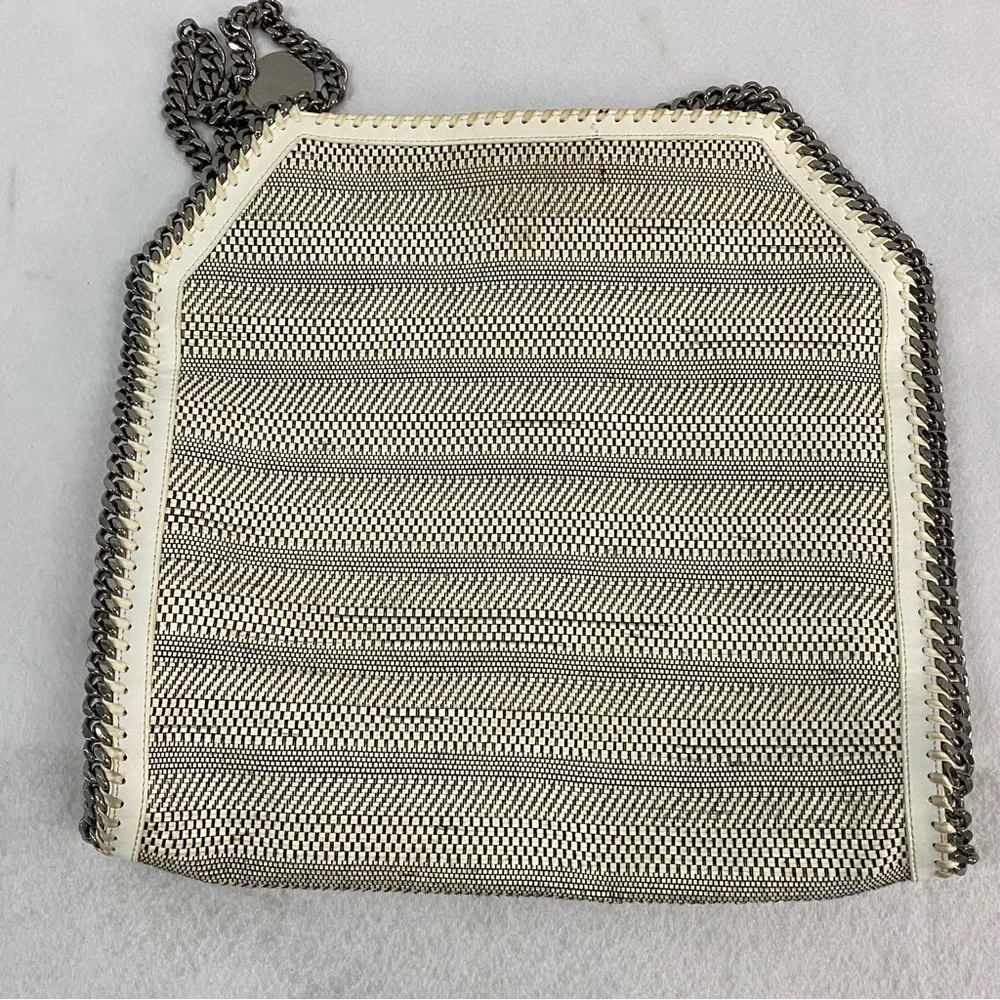 Stella McCartney Cream and Silver Chain Shoulder Bag